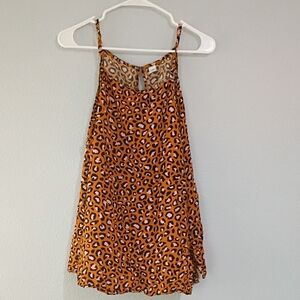Old Navy Tan and Black Leopard Print Top